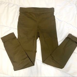 Army Green Low Waist Jegging